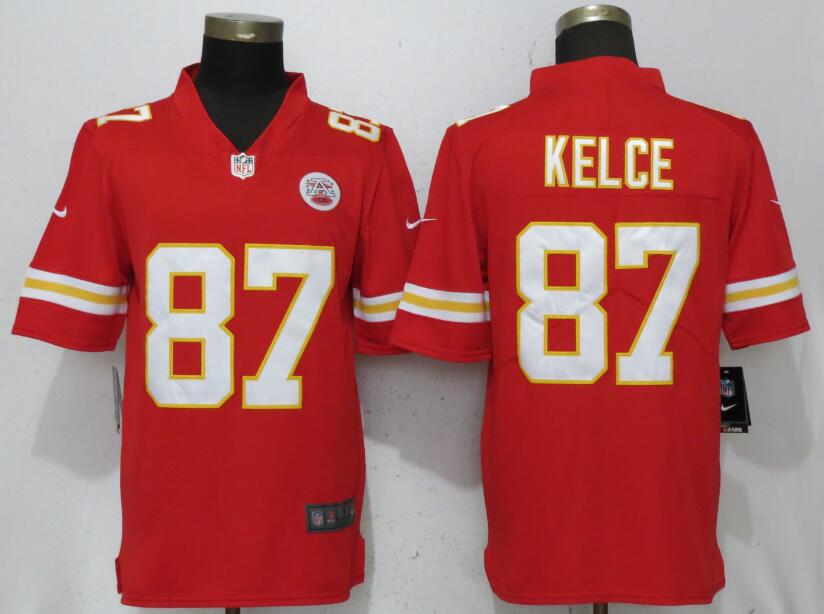 2018 Men New Nike Kansas City Chiefs #87 Kelce Red Vapor Untouchable Limited Player->kansas city chiefs->NFL Jersey